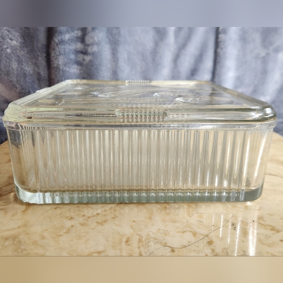 **Vintage** 1940's FEDERAL GLASS REFRIGERATOR DISH With LID - Picture 2 of 6